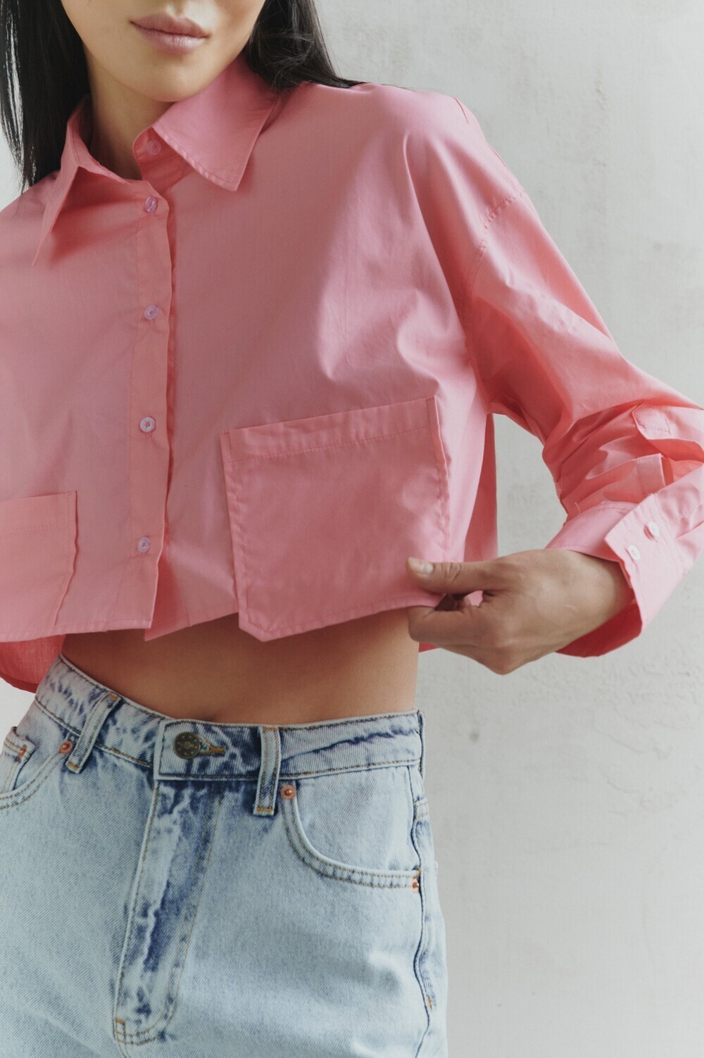 Short pink shirt